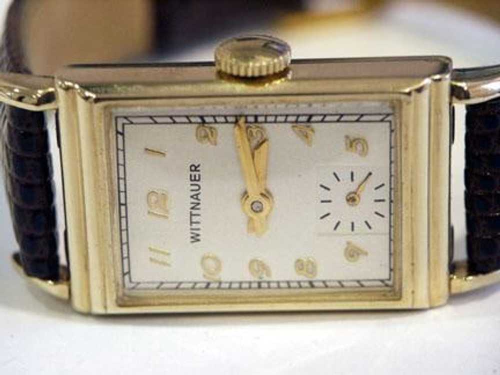 Solid 14k WITTNAUER Ladies Winding Watch 1940s* E… - image 5