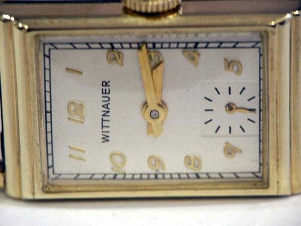 Solid 14k WITTNAUER Ladies Winding Watch 1940s* E… - image 6