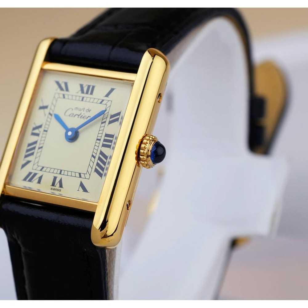 Cartier Tank Must silver gilt watch - image 4