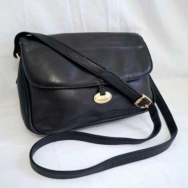 Vintage Etienne Aigner Black Leather Shoulder Bag