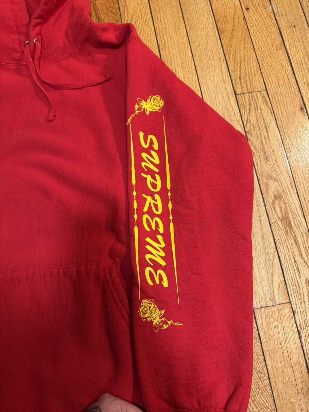 Supreme Supreme FW16 Red Rose hooded sweatshirt - image 2