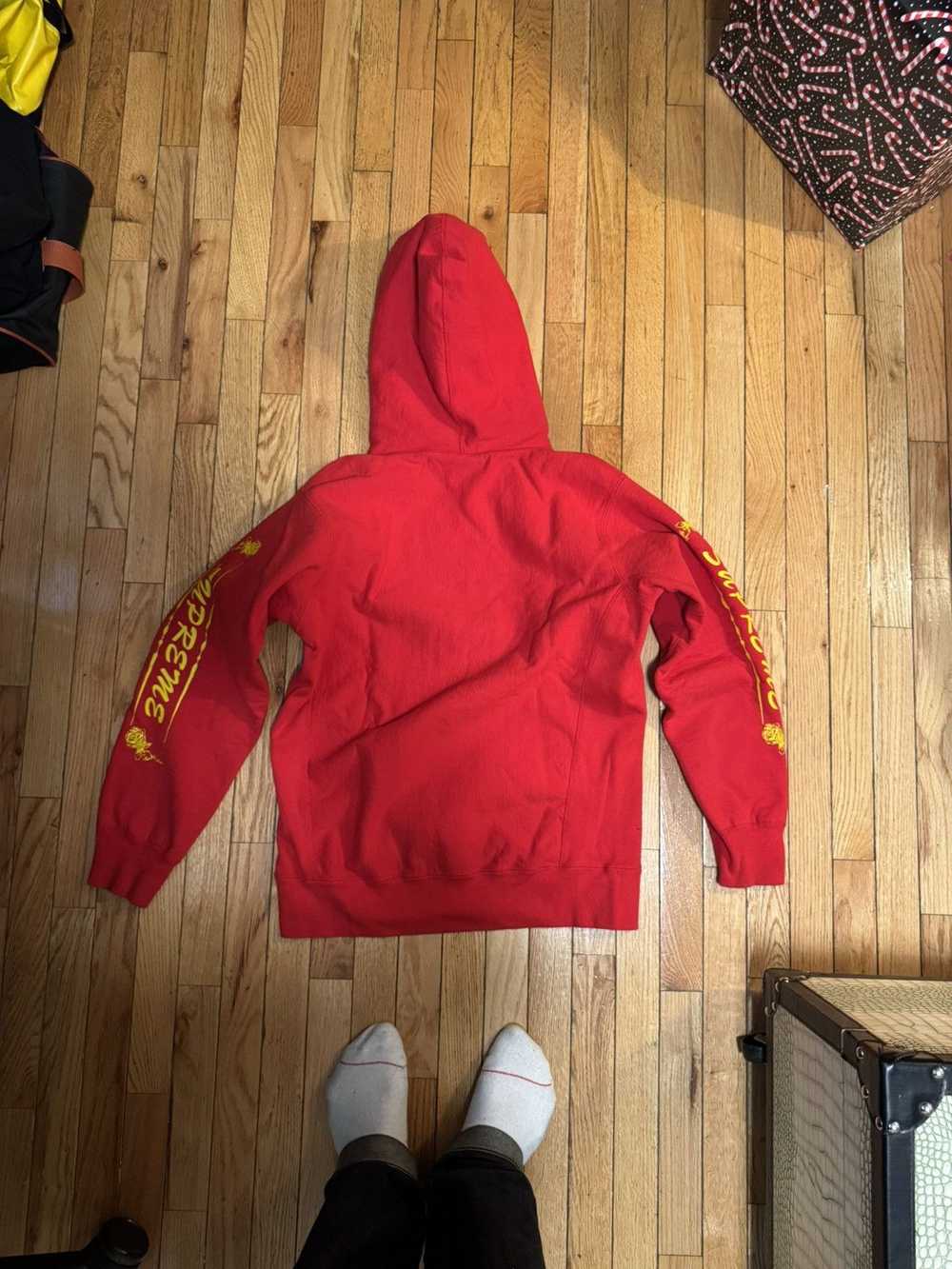 Supreme Supreme FW16 Red Rose hooded sweatshirt - image 7