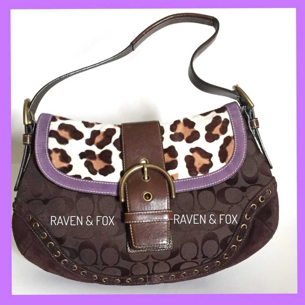 Coach Ocelot Madison leopard print bag Style F101… - image 11