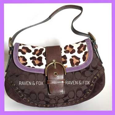 Coach Ocelot Madison leopard print bag Style F101… - image 1