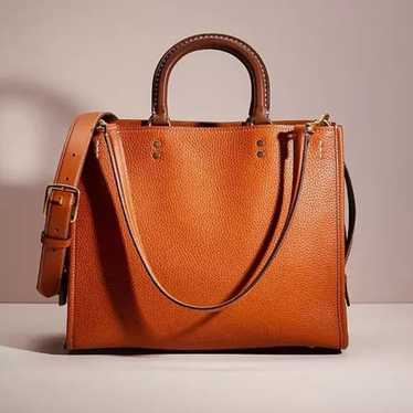 Coach Restored Rogue In Tan Cognac Colorblock Sat… - image 1