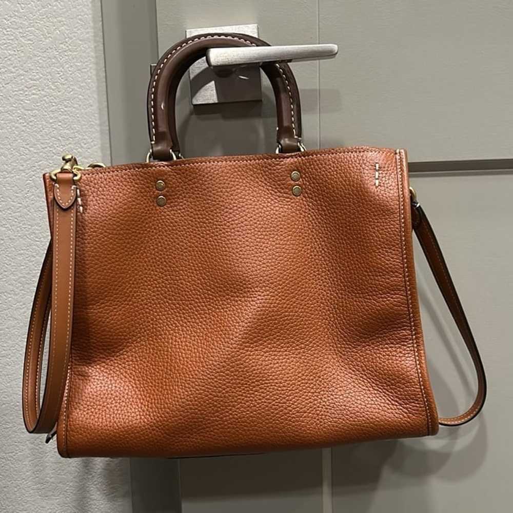 Coach Restored Rogue In Tan Cognac Colorblock Sat… - image 3