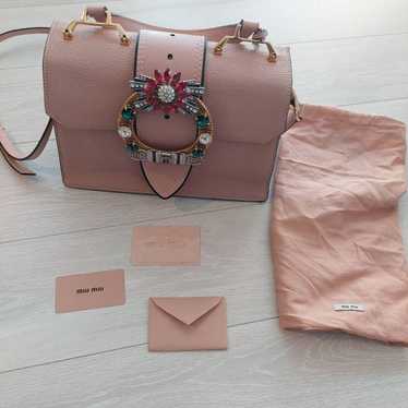 Miu Miu Madras Shoulder Bag Pink Handbag