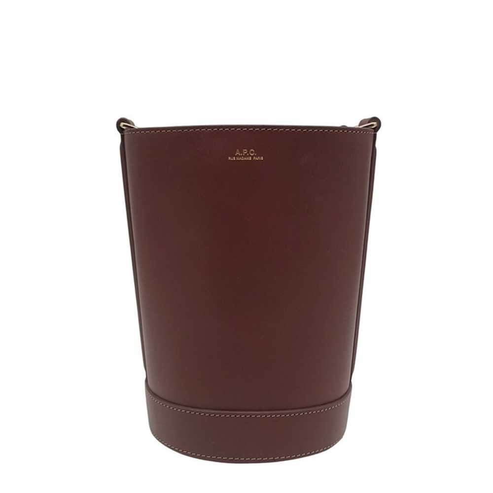 A.P.C Ambre Brown Leather Bucket Bag - image 1