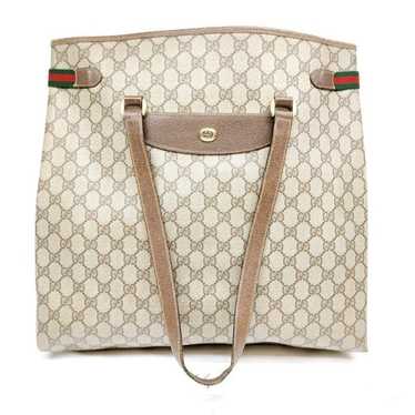 Gucci Brown Plus GG Coated Canvas Tote Bag - image 1