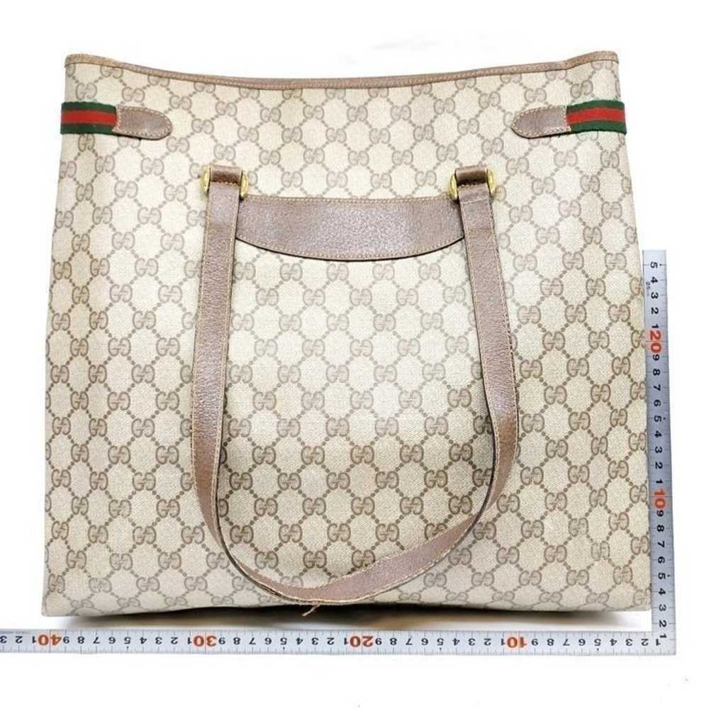 Gucci Brown Plus GG Coated Canvas Tote Bag - image 2