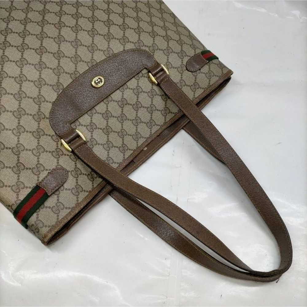 Gucci Brown Plus GG Coated Canvas Tote Bag - image 4