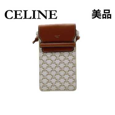 ★Celine★ Smartphone Shoulder Mobile Pouch Trino O… - image 1