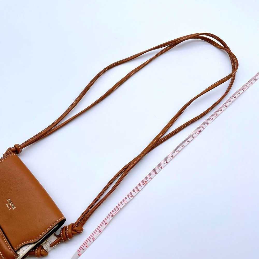 ★Celine★ Smartphone Shoulder Mobile Pouch Trino O… - image 8