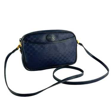 GUCCI Navy Blue Canvas Micro GG Monogram Camera C… - image 1