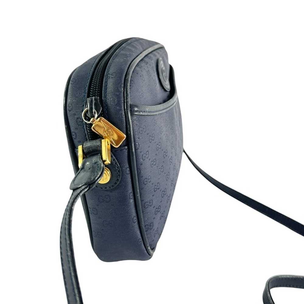 GUCCI Navy Blue Canvas Micro GG Monogram Camera C… - image 4