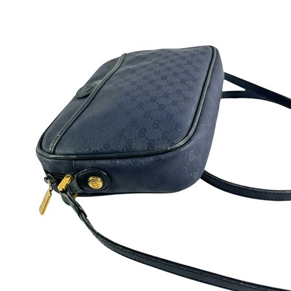 GUCCI Navy Blue Canvas Micro GG Monogram Camera C… - image 7