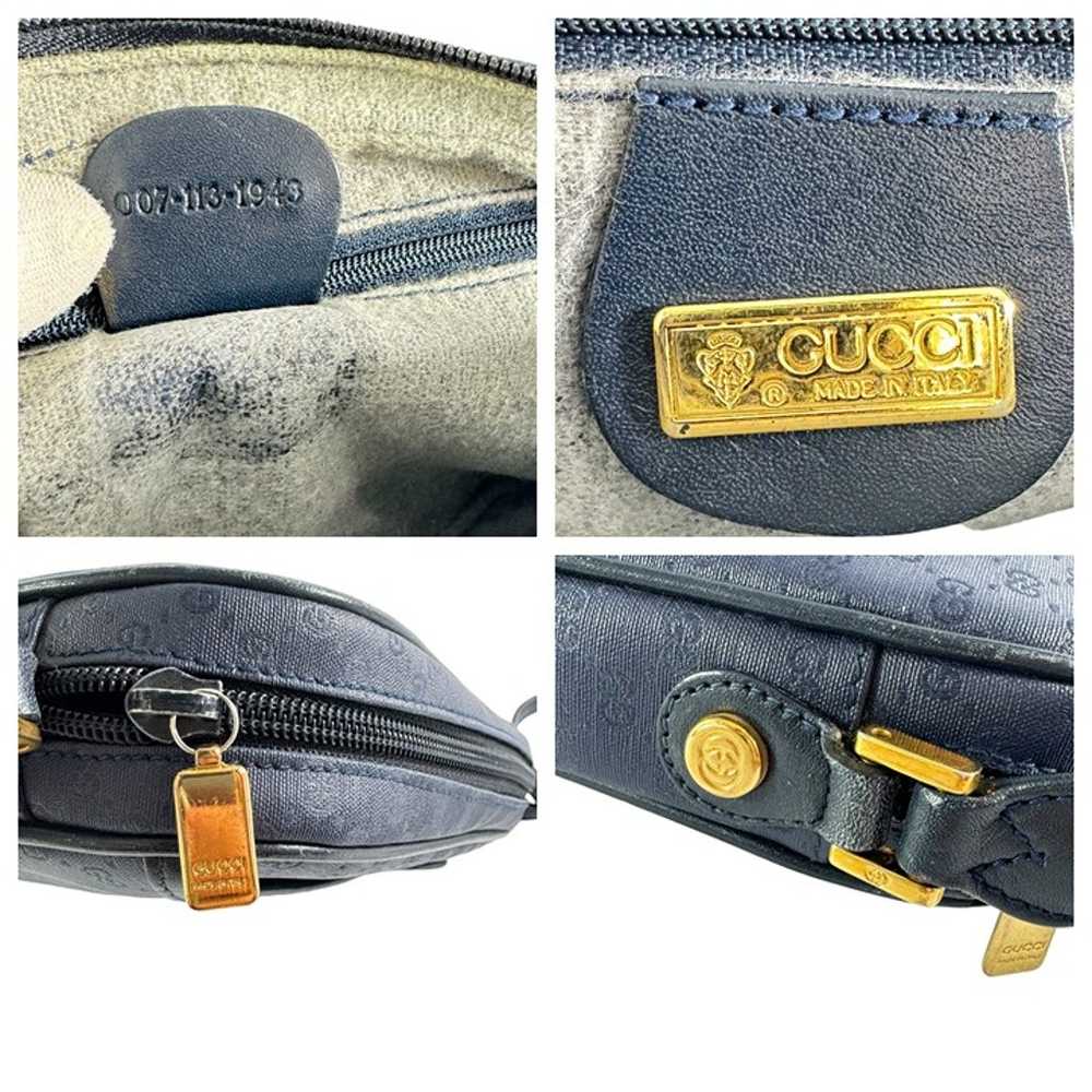 GUCCI Navy Blue Canvas Micro GG Monogram Camera C… - image 9