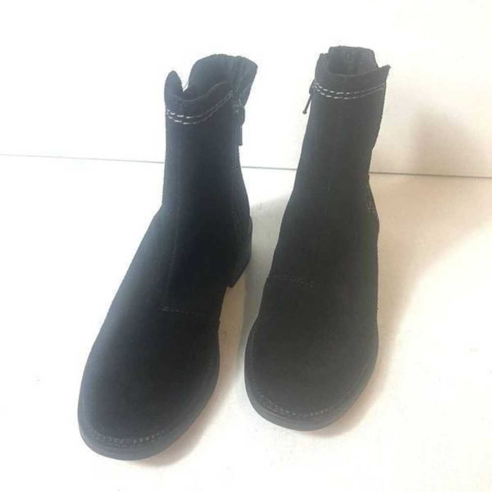 Clarks collection Black Suede Ankle Bootie Womens… - image 3