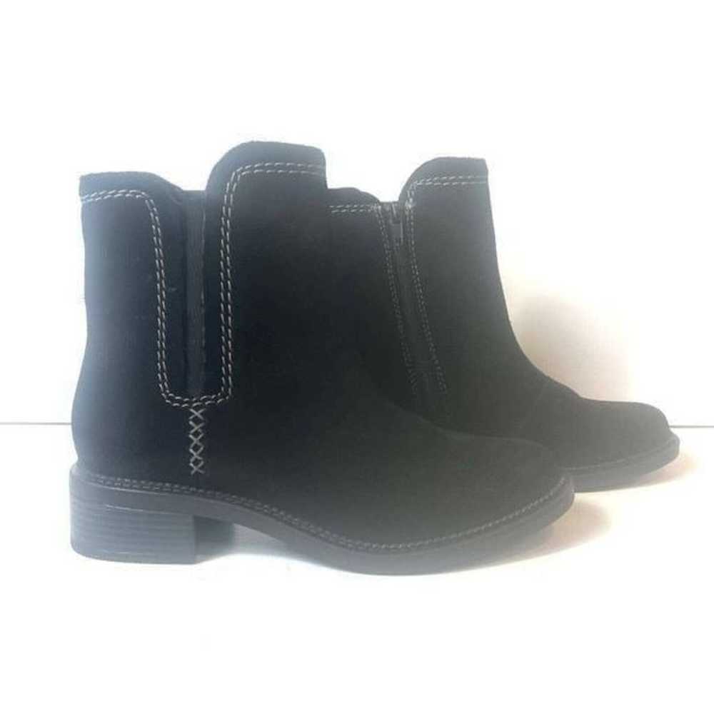 Clarks collection Black Suede Ankle Bootie Womens… - image 4