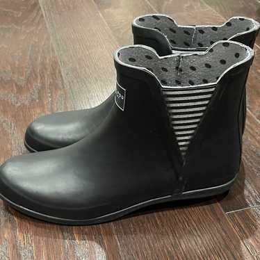 LONDON FOG Women Piccadilly Rain Boot Black Matte 