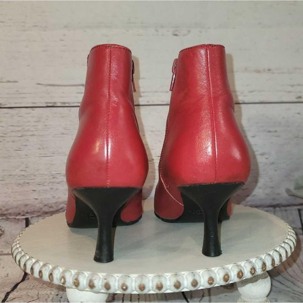 Pazzo Rave 6L Red Leather Pointy Toe Kitten Heel … - image 12