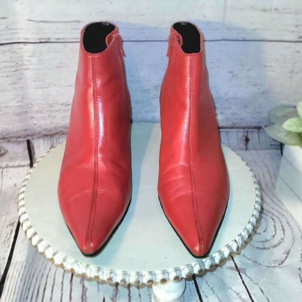 Pazzo Rave 6L Red Leather Pointy Toe Kitten Heel … - image 2