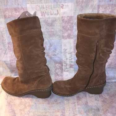 Bare Traps Brown Suede w/Faux Fur Interior Boots 8 - image 1