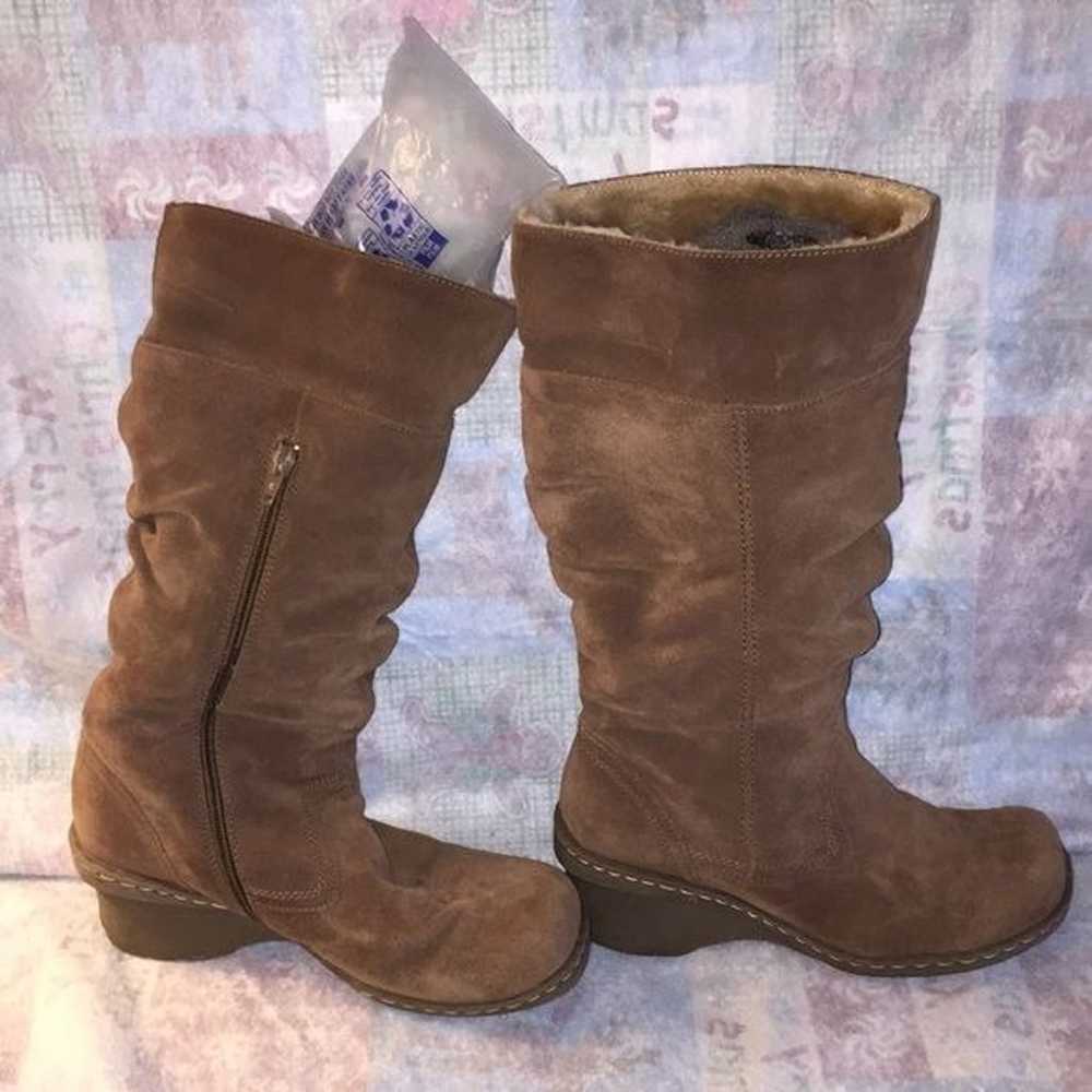 Bare Traps Brown Suede w/Faux Fur Interior Boots 8 - image 6