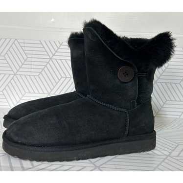 UGG WOMENS 10 EU 41 Mini Ankle Bailey Button FLUF… - image 1