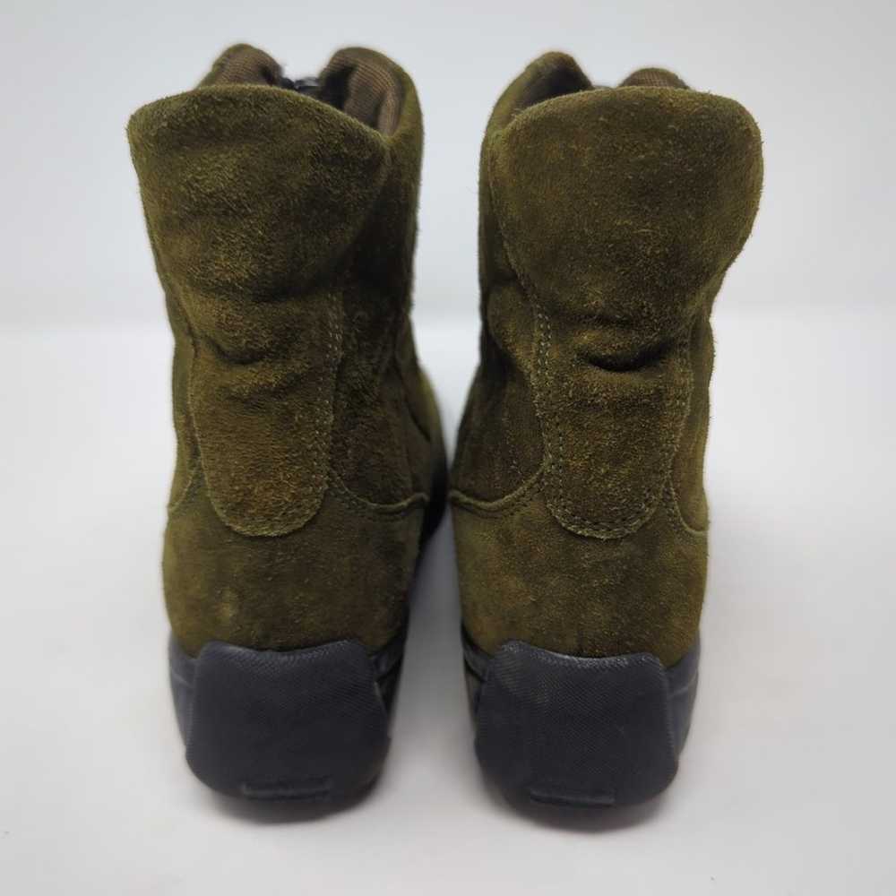 Aquatalia Suede Olive Green Ankle Boots Womens Si… - image 5