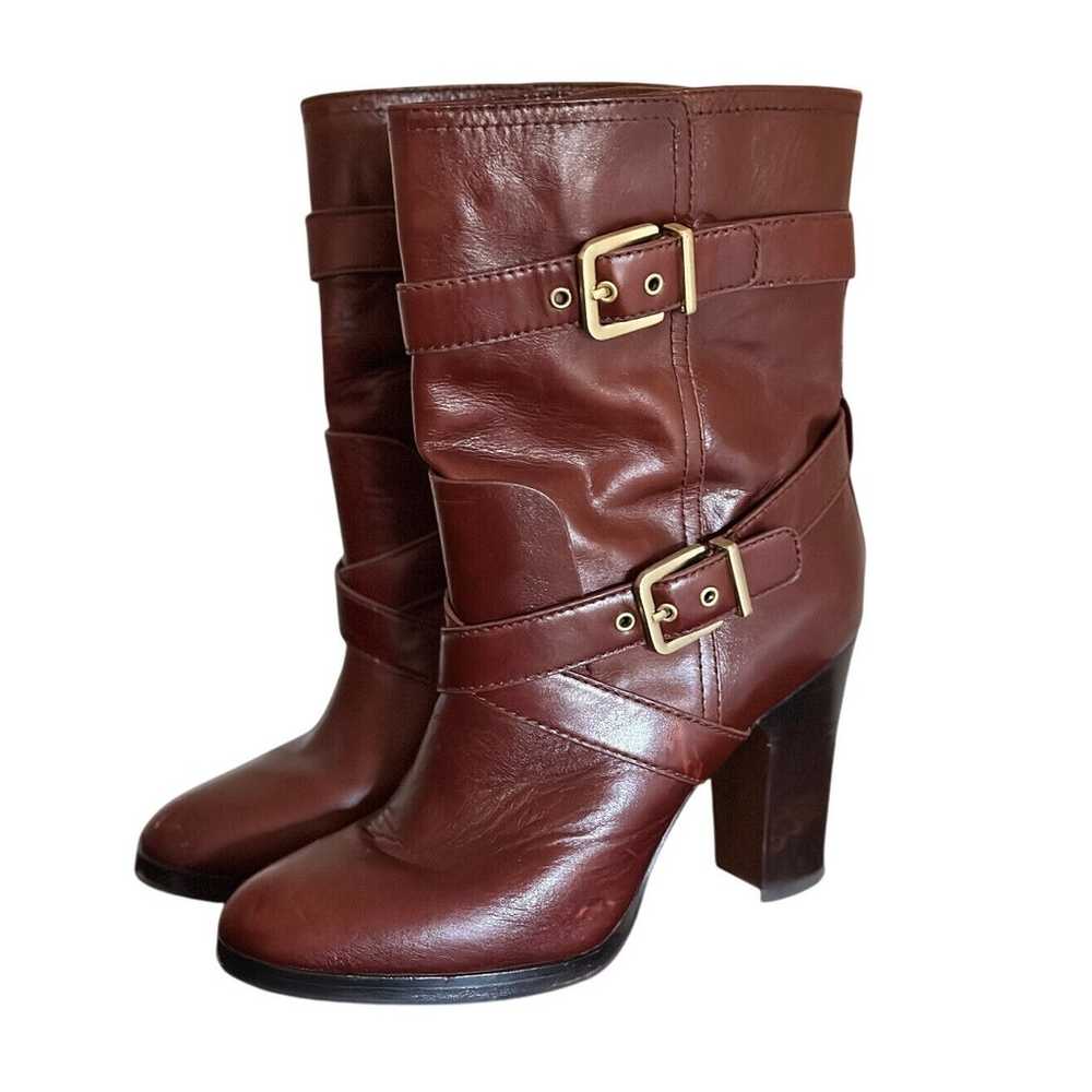 Pour La Victoire Roslin Boots US Sz 9 Maroon Buck… - image 1