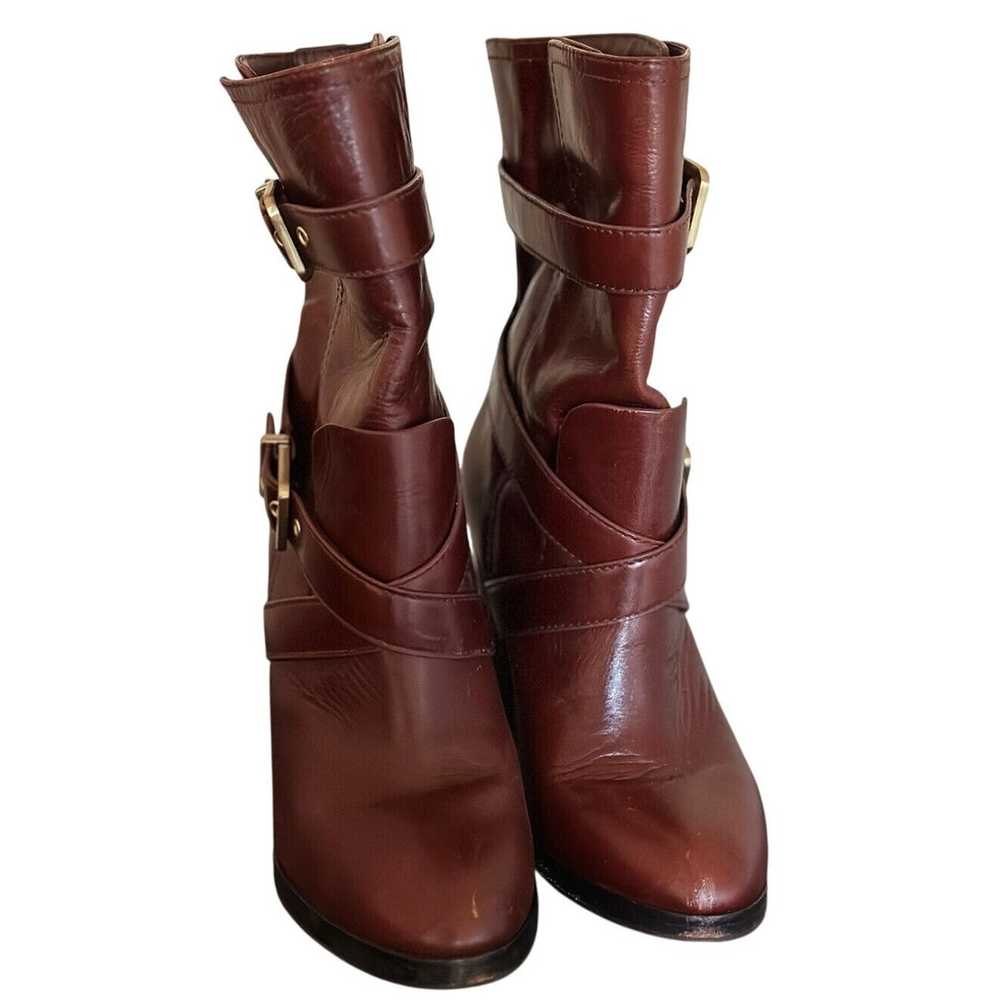 Pour La Victoire Roslin Boots US Sz 9 Maroon Buck… - image 2