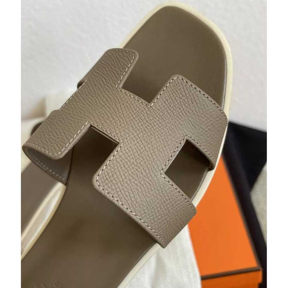 Hermès Oran leather sandal - image 3