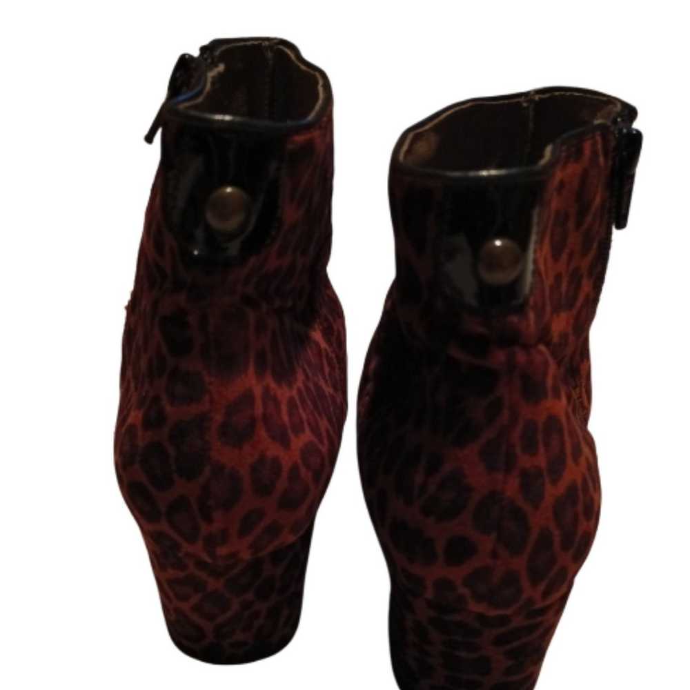 Hudson London Leopard suede/leather Booties - image 4