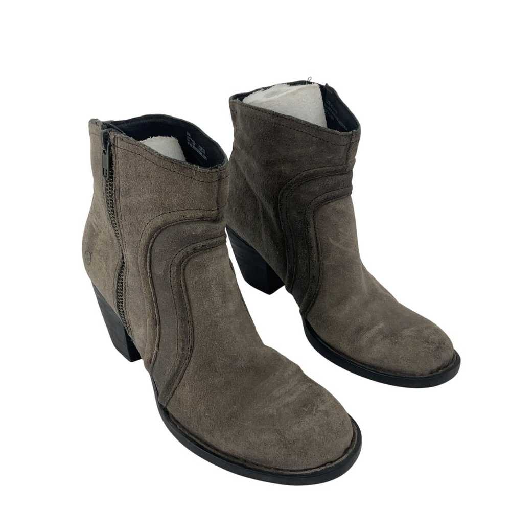 Born Abby Distressed Suede Brown/Gray Leather Hee… - image 1