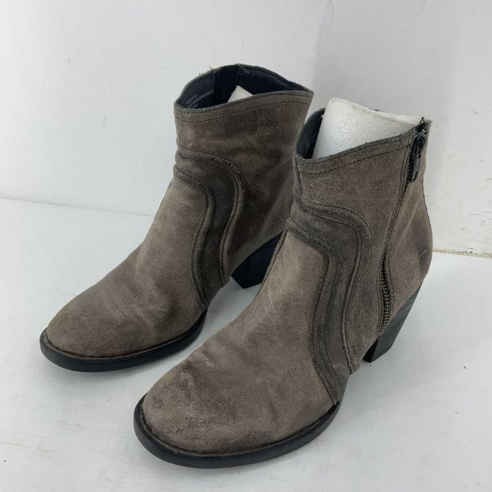 Born Abby Distressed Suede Brown/Gray Leather Hee… - image 2