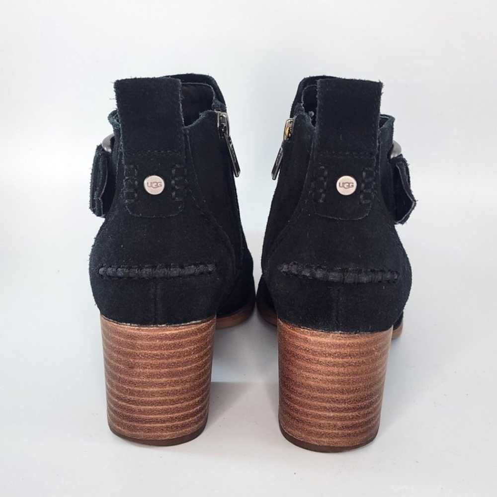 UGG Black Suede Leahy Ankle Boots 5.5 - image 4