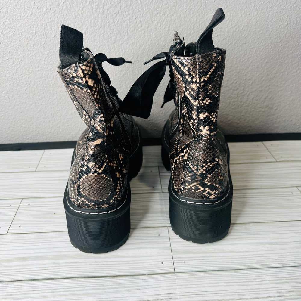 Forever 21 Snakeskin Chunky Platform Boots - image 7