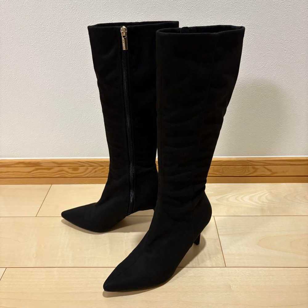 RANDA Pointed Toe Heel Boots Suede Black 23.5cm - image 4