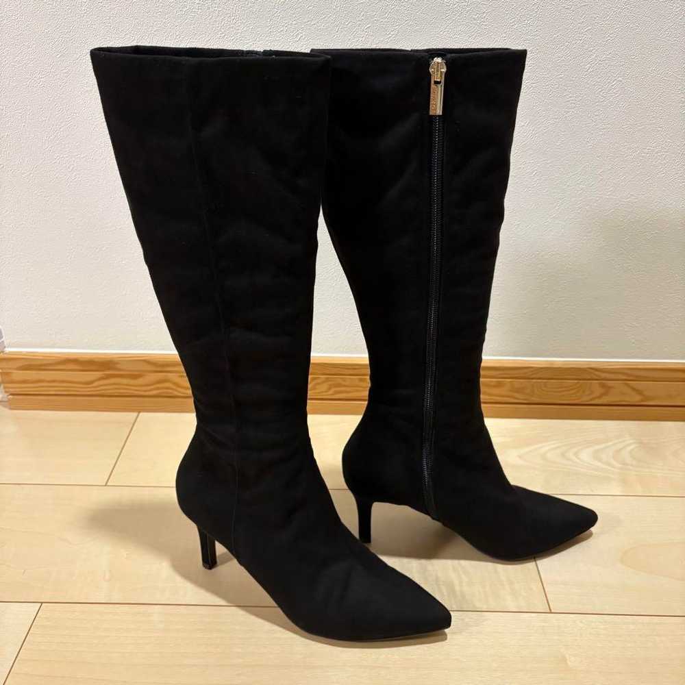 RANDA Pointed Toe Heel Boots Suede Black 23.5cm - image 5