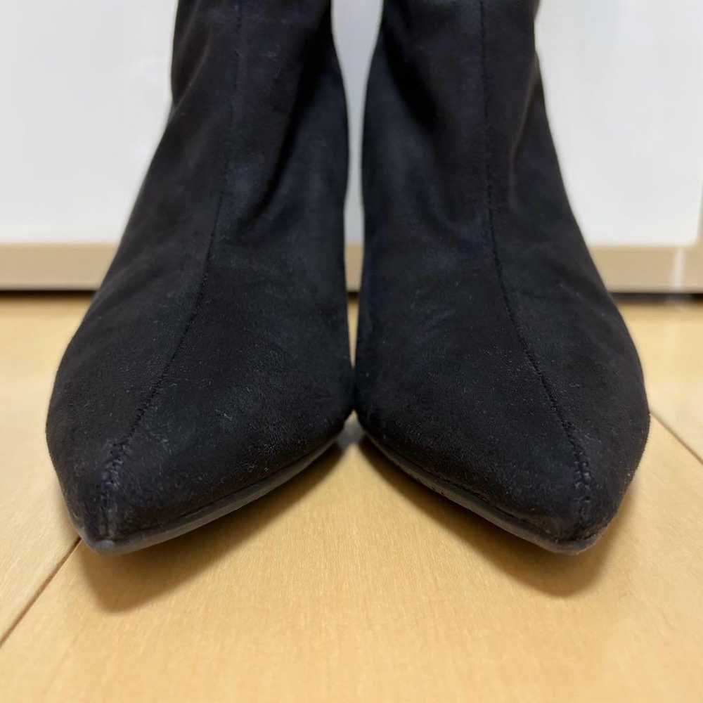 RANDA Pointed Toe Heel Boots Suede Black 23.5cm - image 6