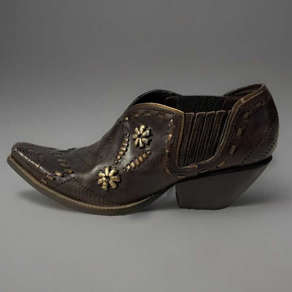 BCBGirls Western Ankle Boots Women’s Size 6B Brow… - image 1