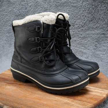 Crocs W 9 Allcast II Luxe Snow Boots Black Shimme… - image 1