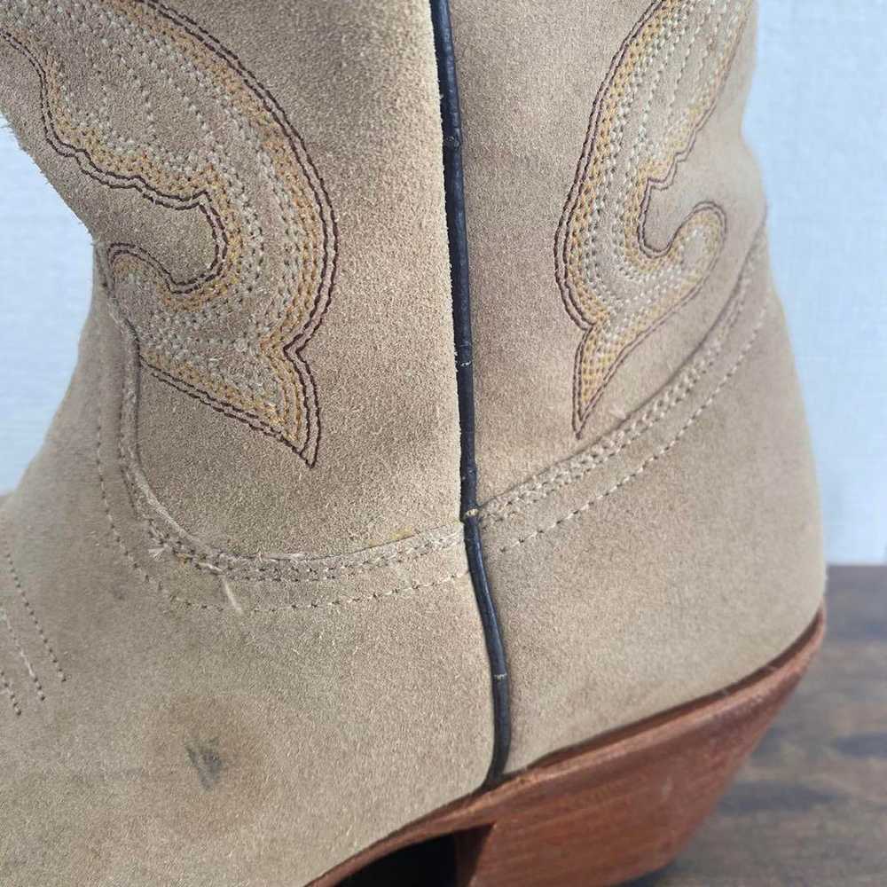 BOTAS JACA Haka Western Boots Beige Suede Embroid… - image 10