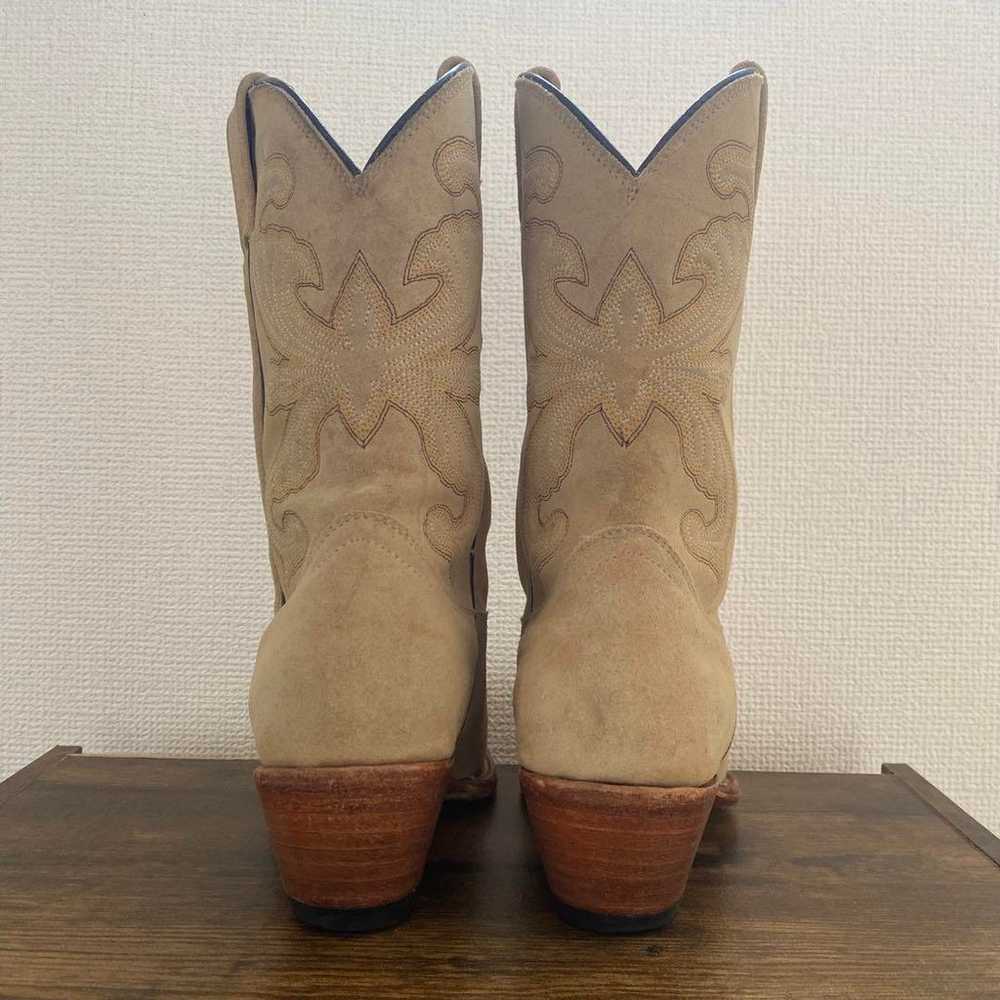 BOTAS JACA Haka Western Boots Beige Suede Embroid… - image 3