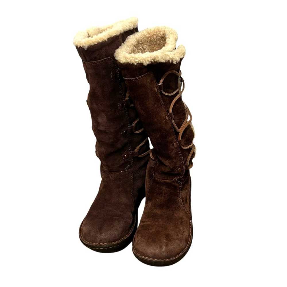 UGG Australia Surfcat Brown Leather Sheepskin Win… - image 3