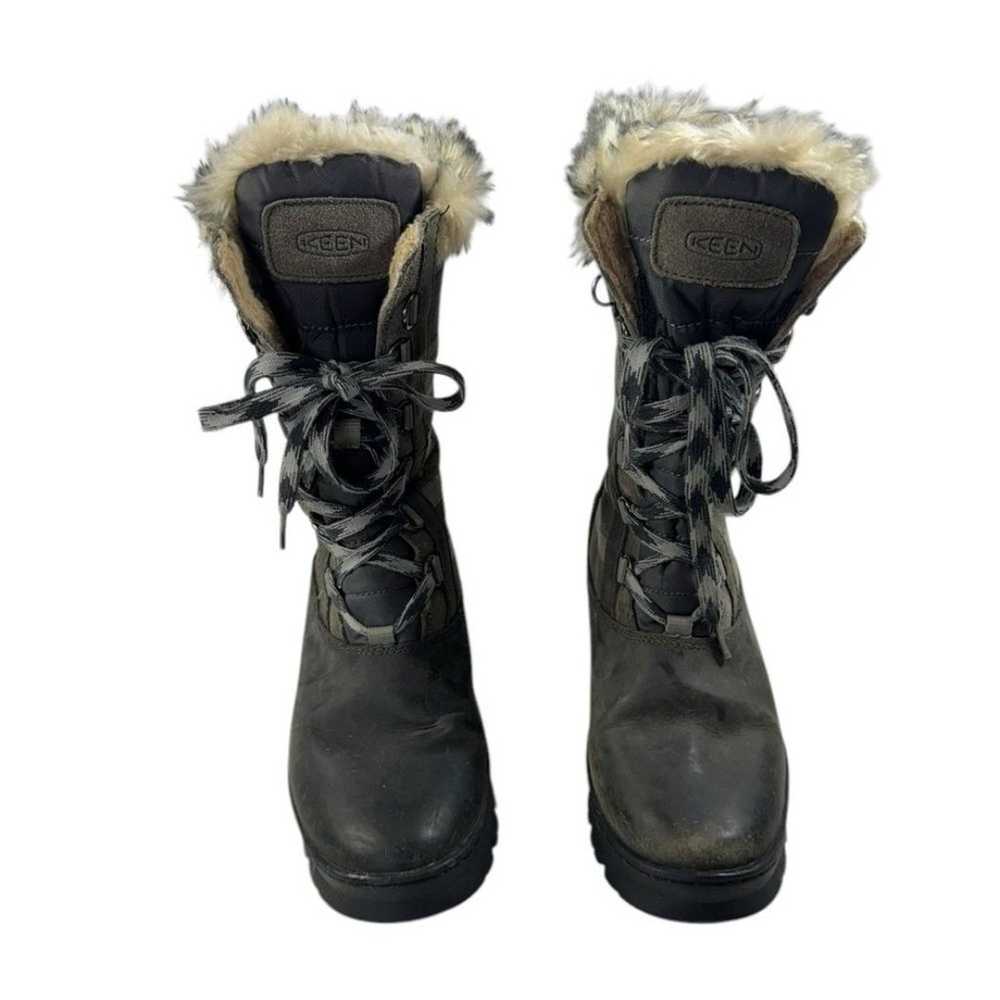 Keen Gray Wapato Tall WP Snow Boot women’s size 8 - image 3