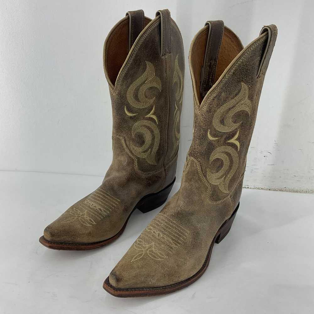 Justin Women's Tan Leather Western Boots Size 7.5… - image 2