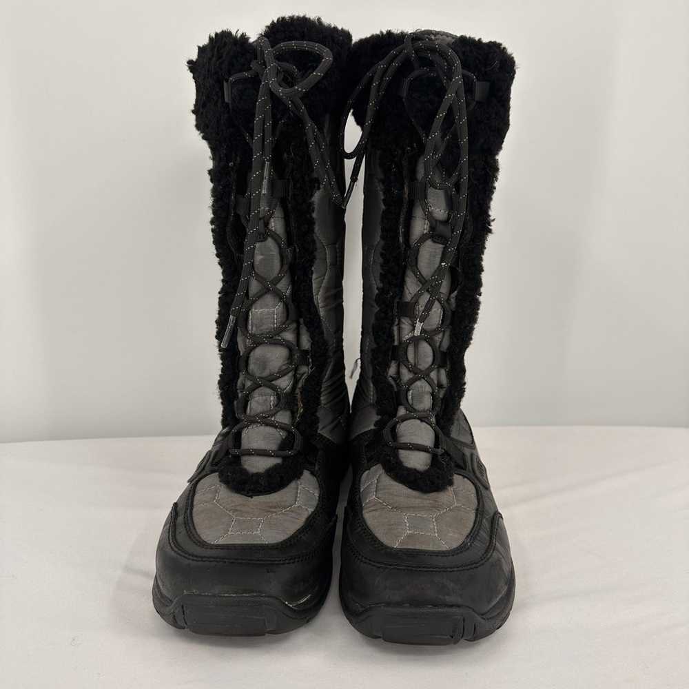 UGG Gray Fur Capstone Quilted Tall Lace Up Winter… - image 5