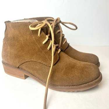 Gee Wawa Anthropologie Brown Suede Ankle Boots Bo… - image 1